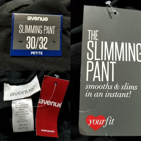 Avenue Pants - Avenue black pull on pants 30/32 petite NWT